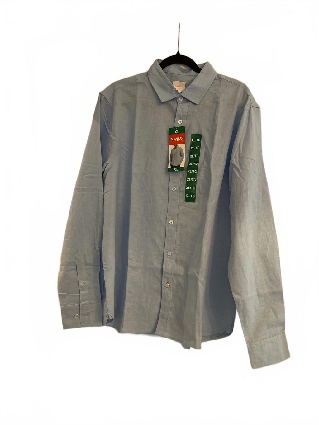 Swims light blue linen cotton shirt, size XL