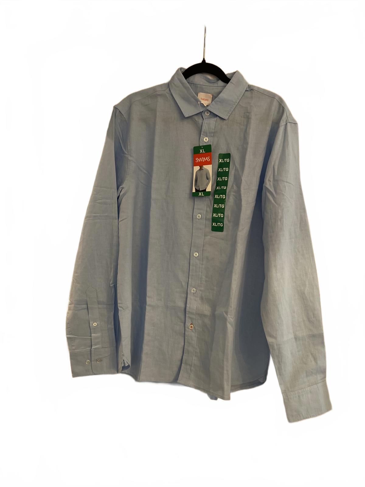 Swims light blue linen cotton shirt, size XL