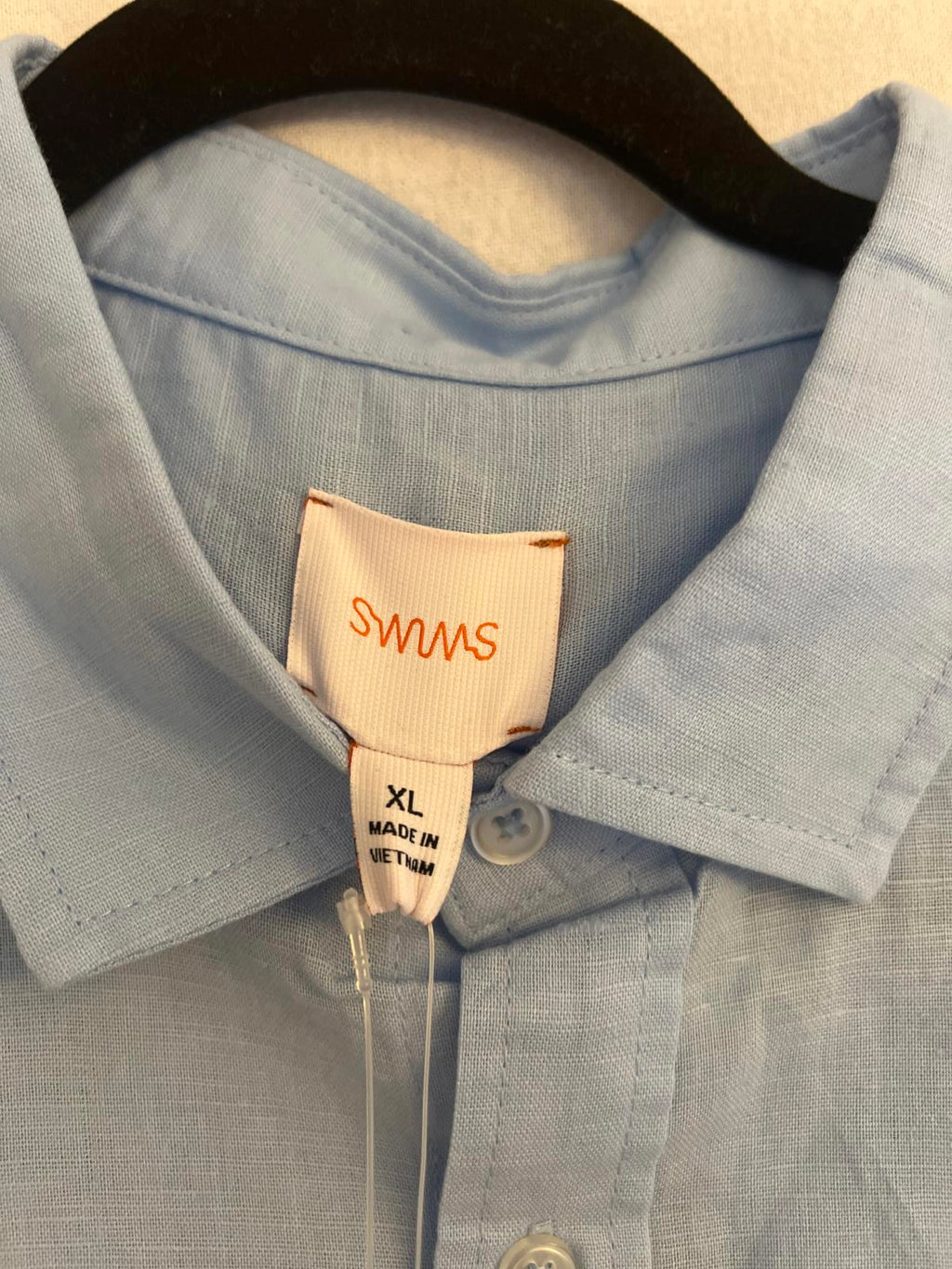 Swims light blue linen cotton shirt, size XL