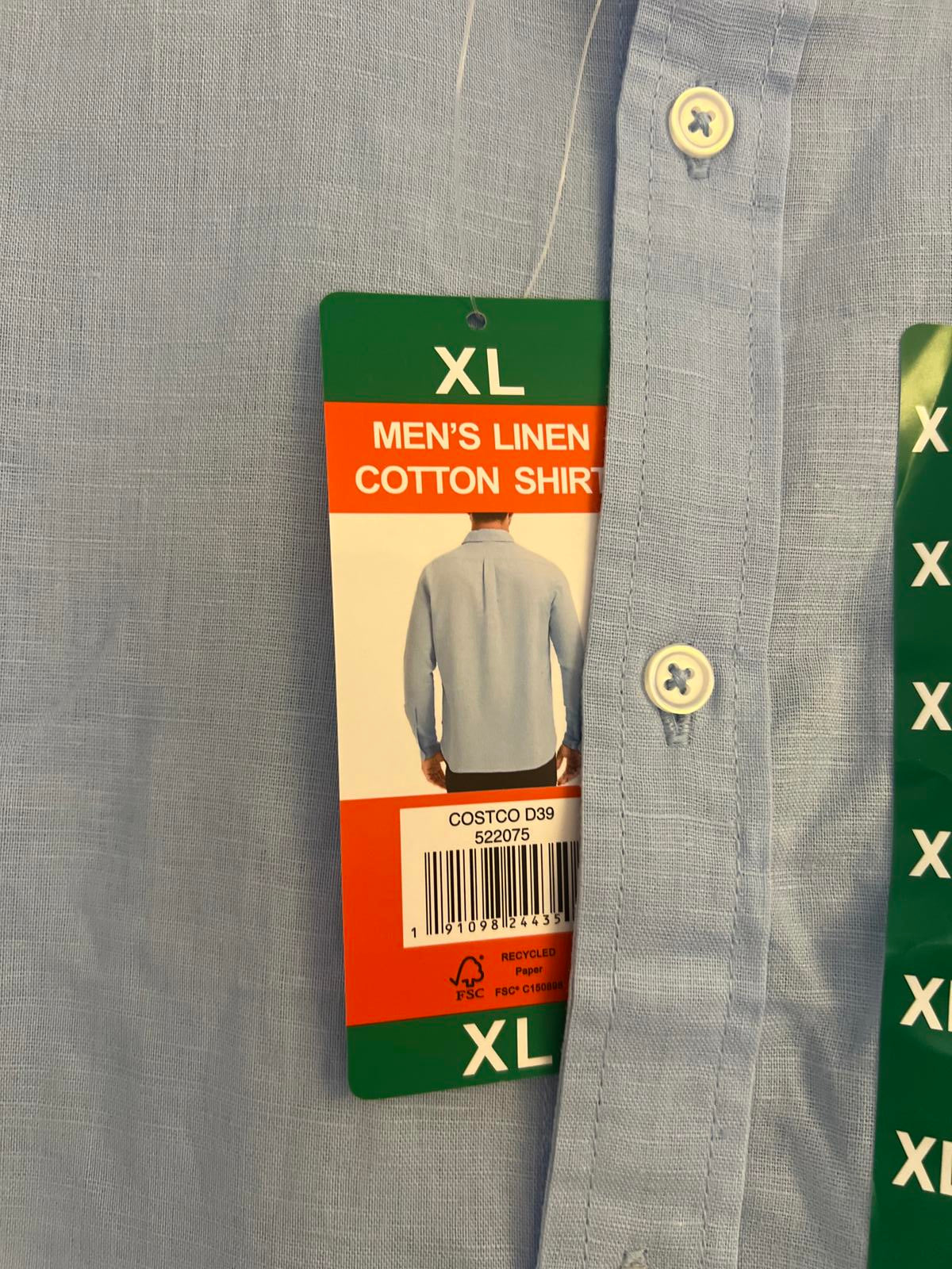Swims light blue linen cotton shirt, size XL