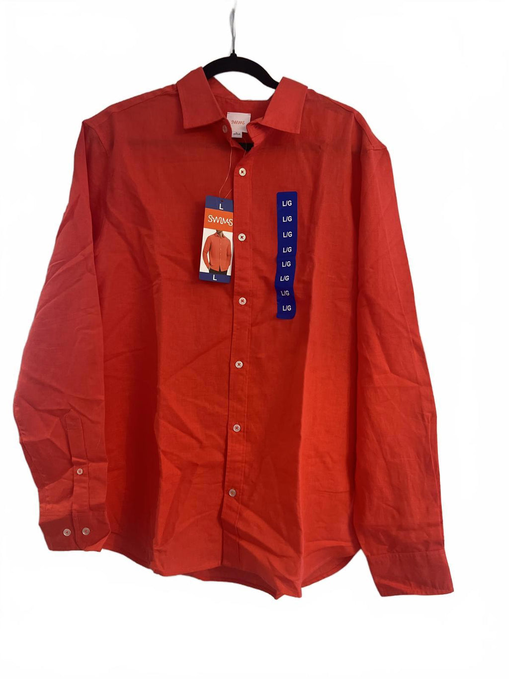 Swims red linen cotton shirt, size large