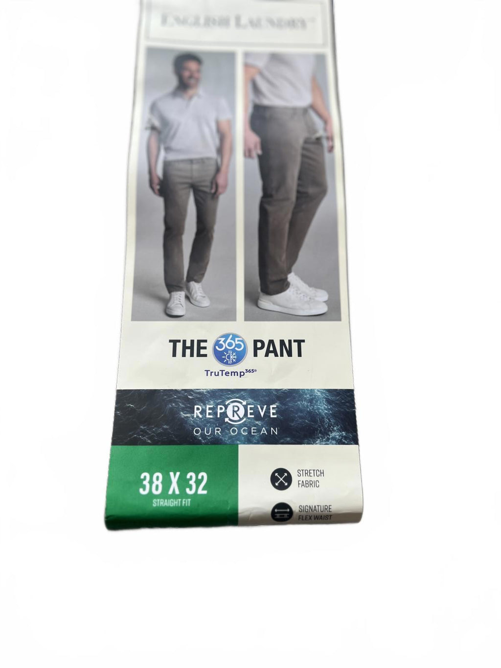 English Laundry 5-pocket light brown trousers, size 38” x 32”
