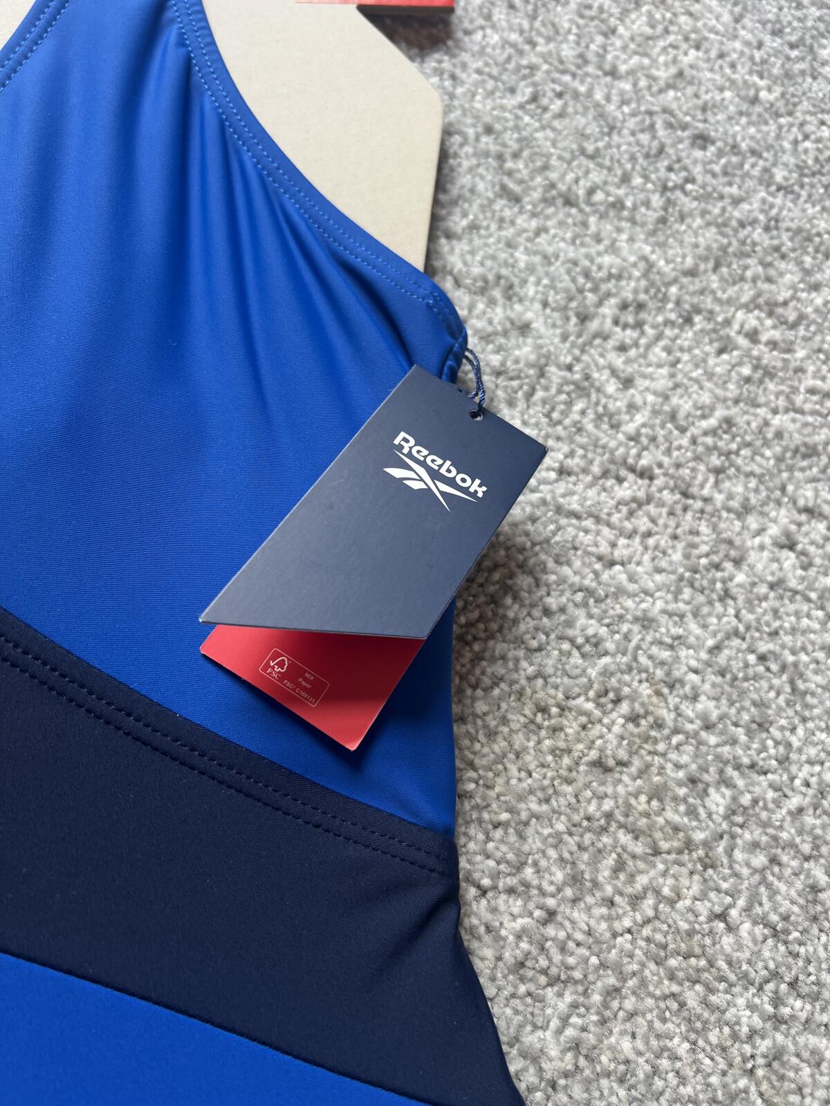 Reebok blue & navy swimsuit, size 12