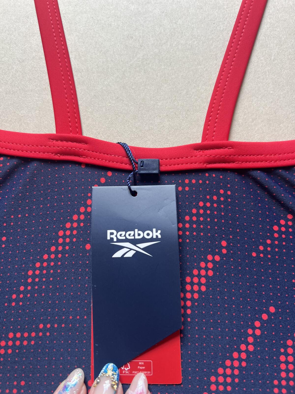 Reebok navy & red swimsuit, size 12