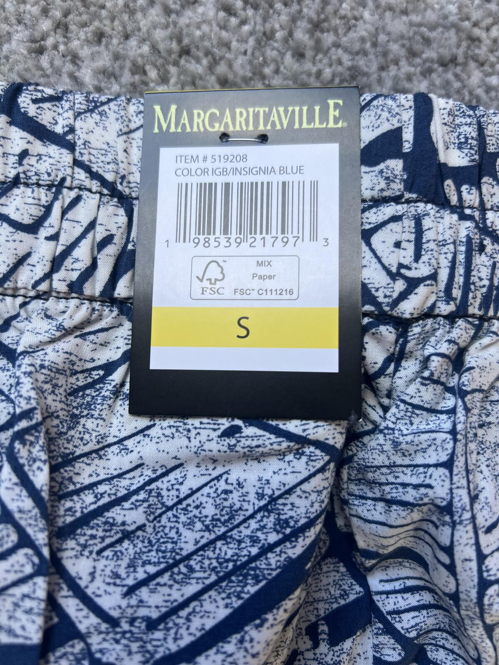Ladies blue & white wide leg trousers, size Small