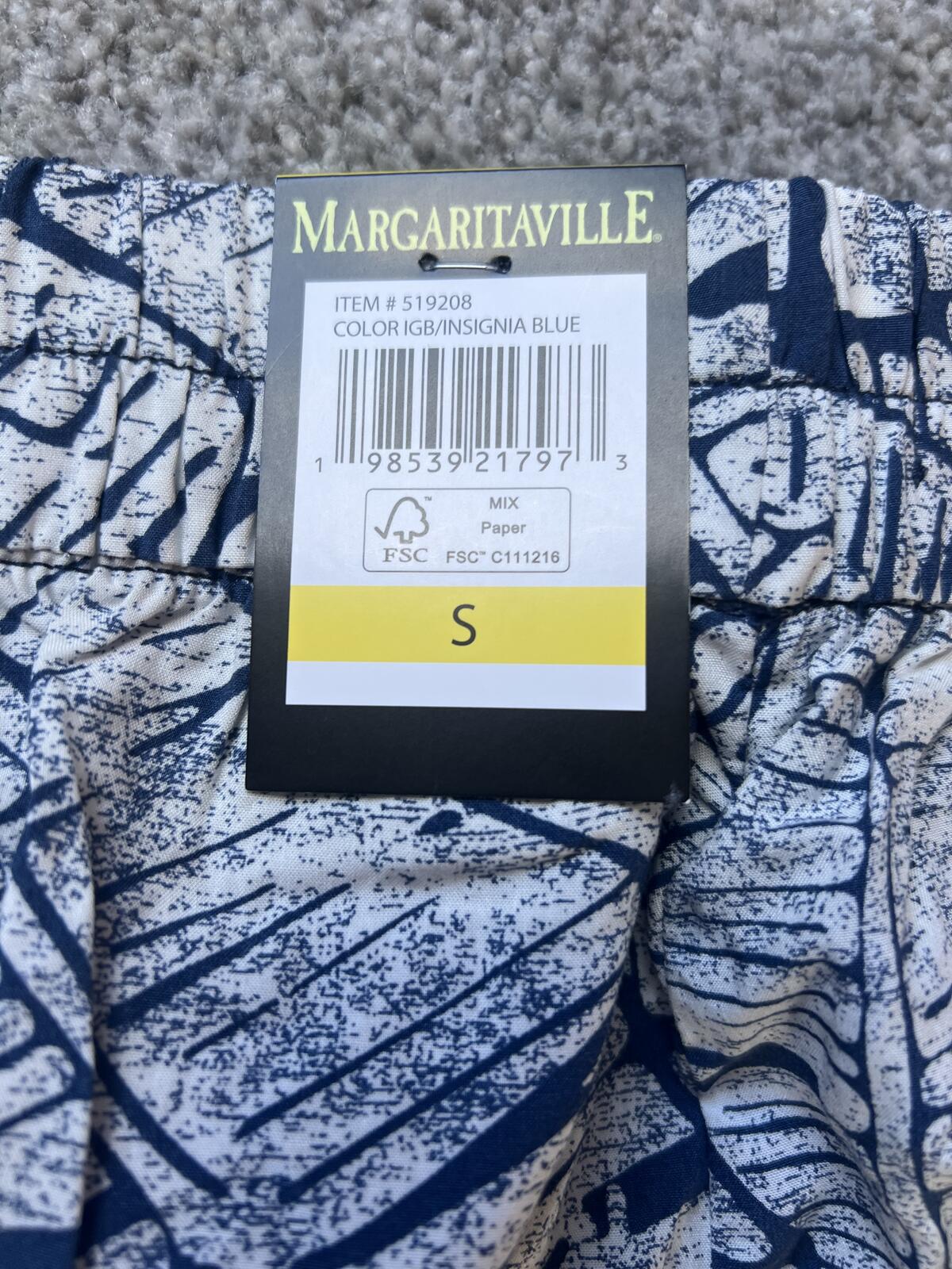 Ladies blue & white wide leg trousers, size Small