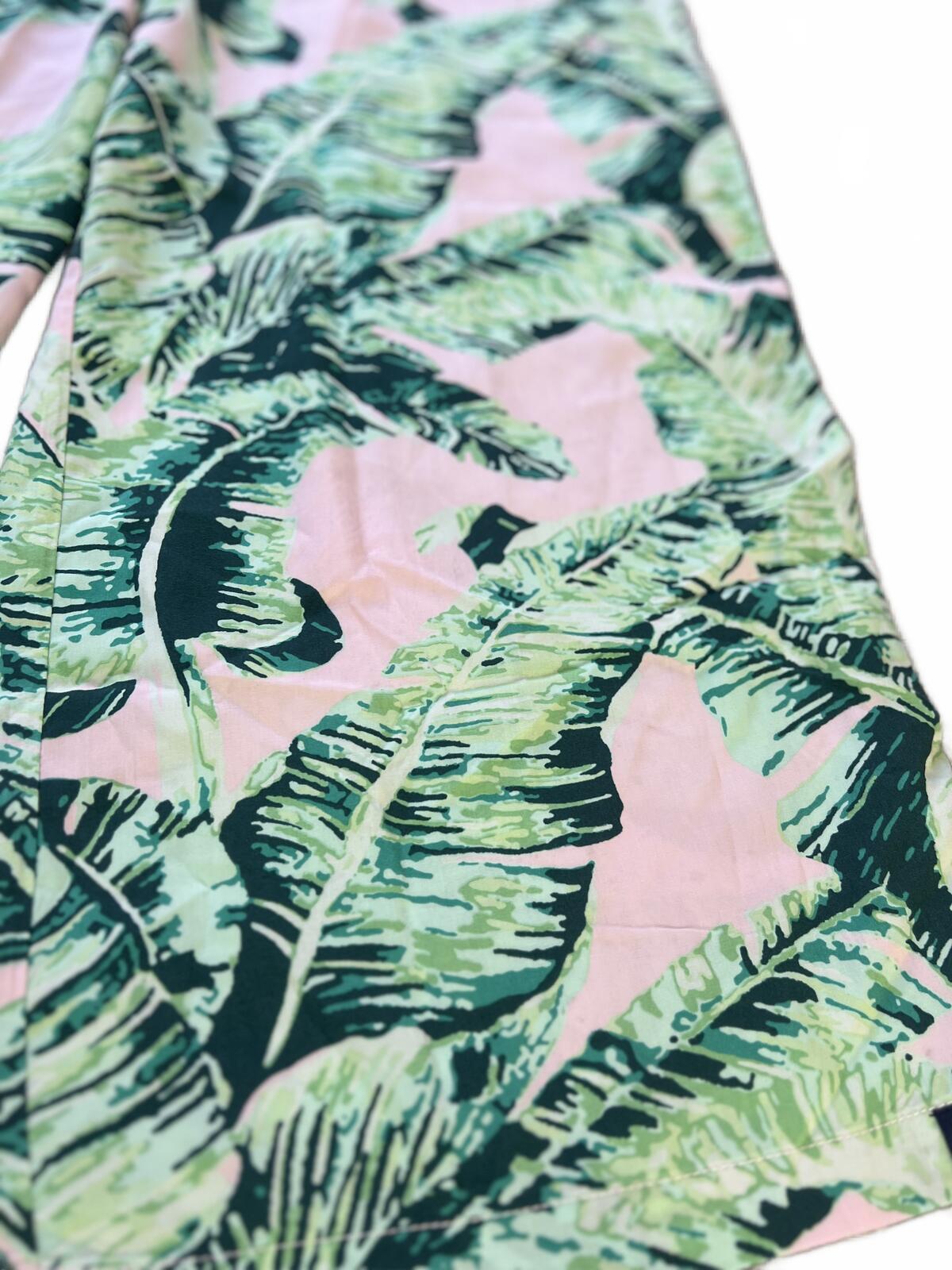 Margaritaville green & pink wide leg trousers, size large