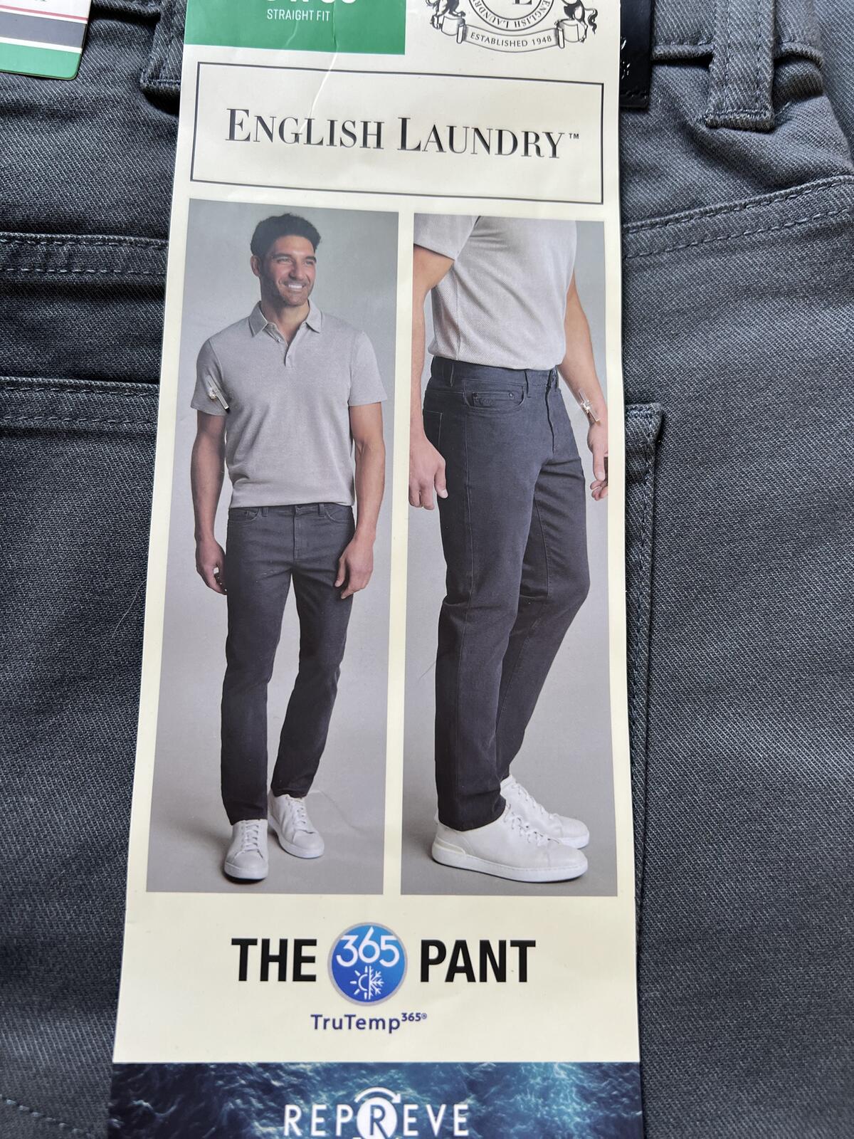 English Laundry grey 365 trousers, size 38” x 30”