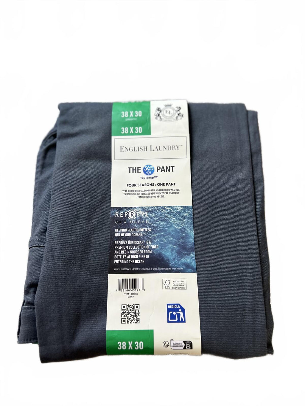 English Laundry grey 365 trousers, size 38” x 30”