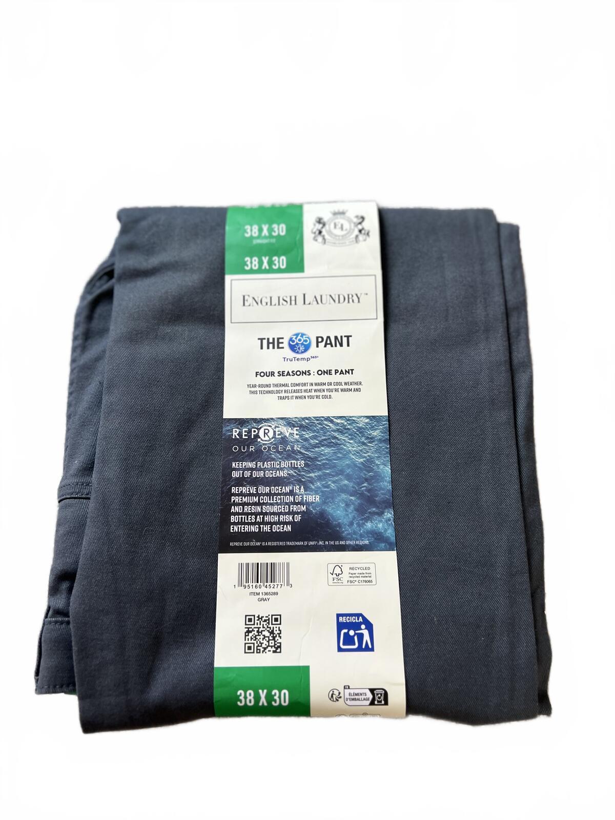 English Laundry grey 365 trousers, size 38” x 30”