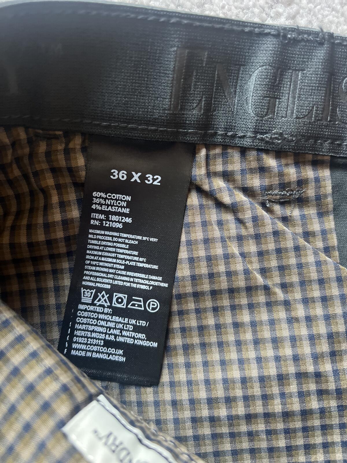 English Laundry deep sea flat front chinos, size 36” x 32”