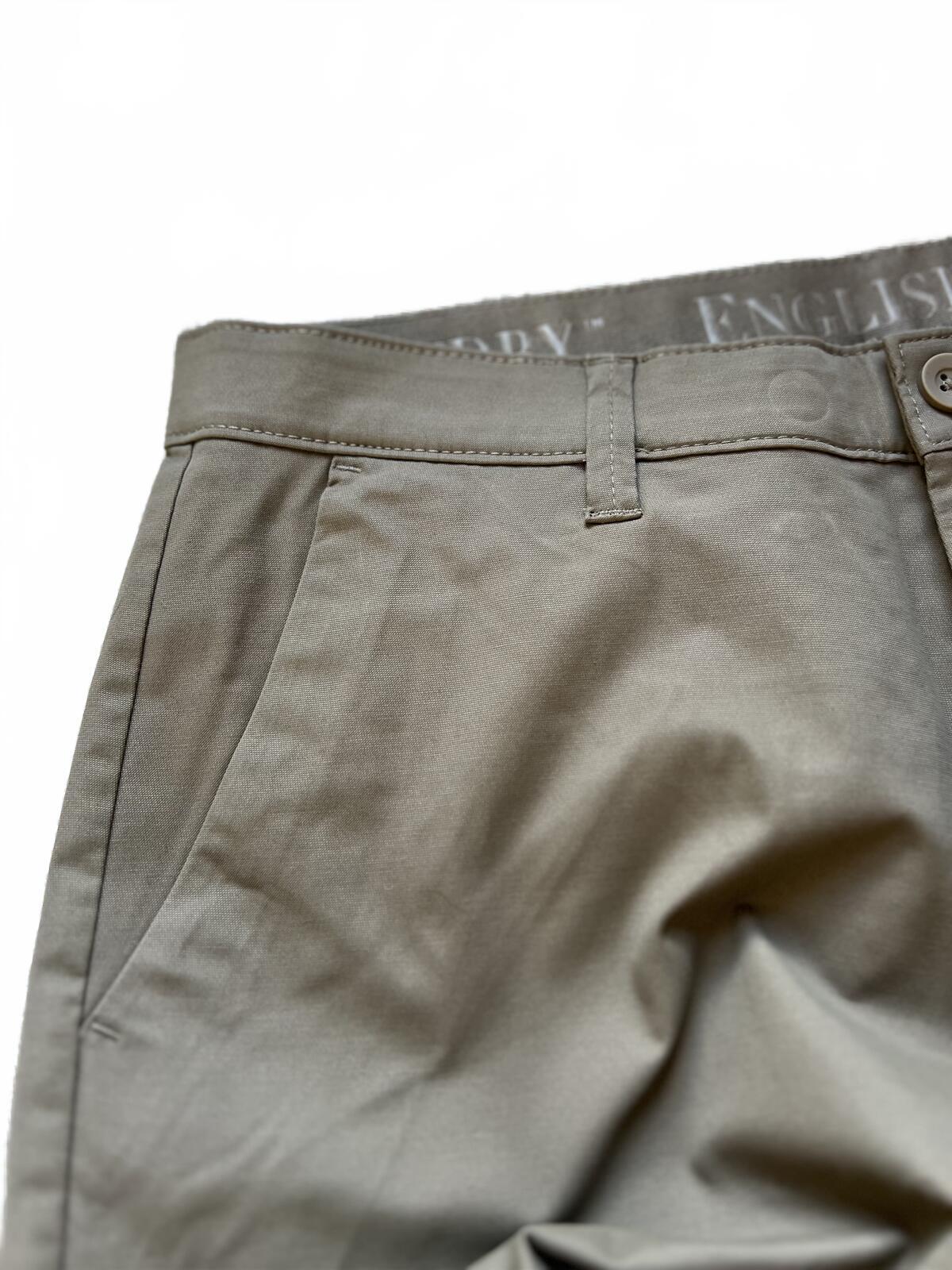 English Laundry mushroom flat front chinos, size 32” x 32”