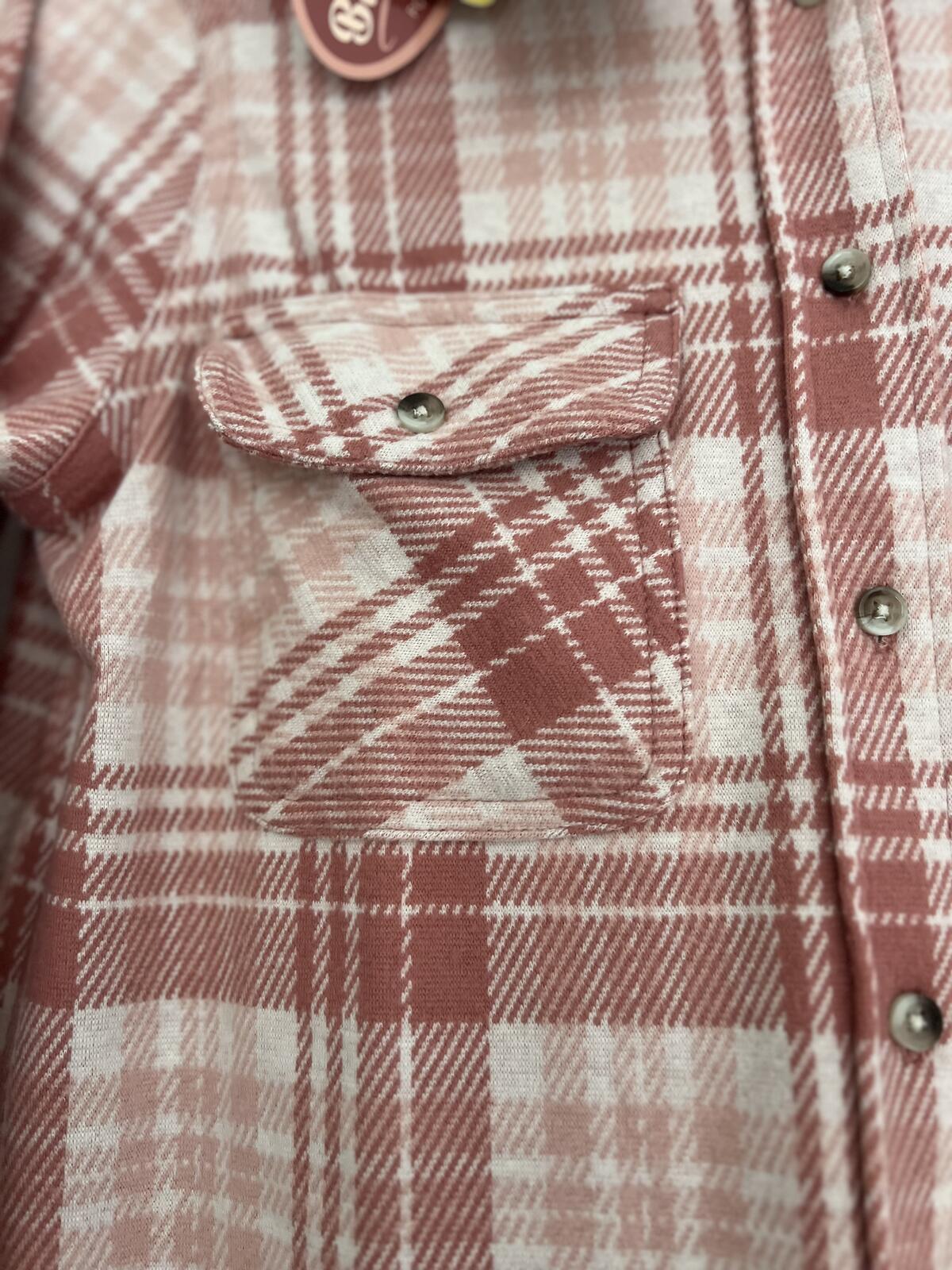 Jachs Girlfriend soft feel pink check shirt, size small