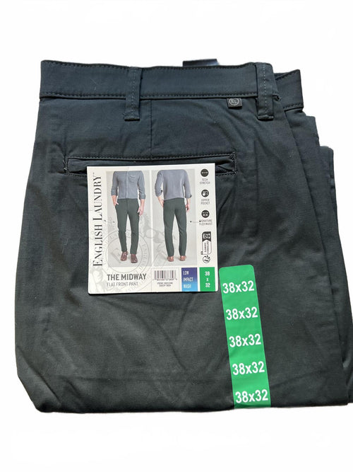 English Laundry deep sea flat front chinos, size 38” x 32”