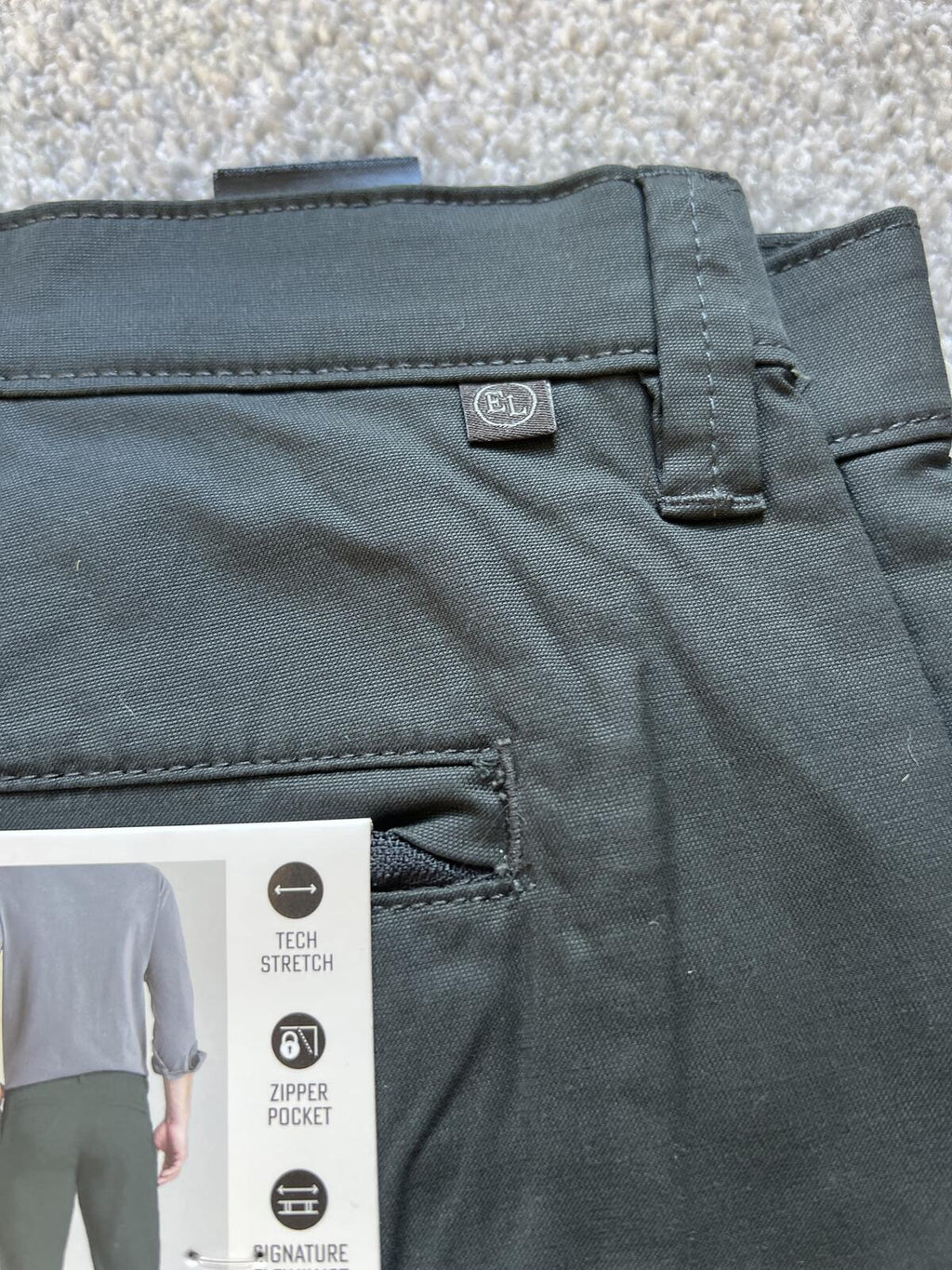 English Laundry deep sea flat front chinos, size 38” x 32”