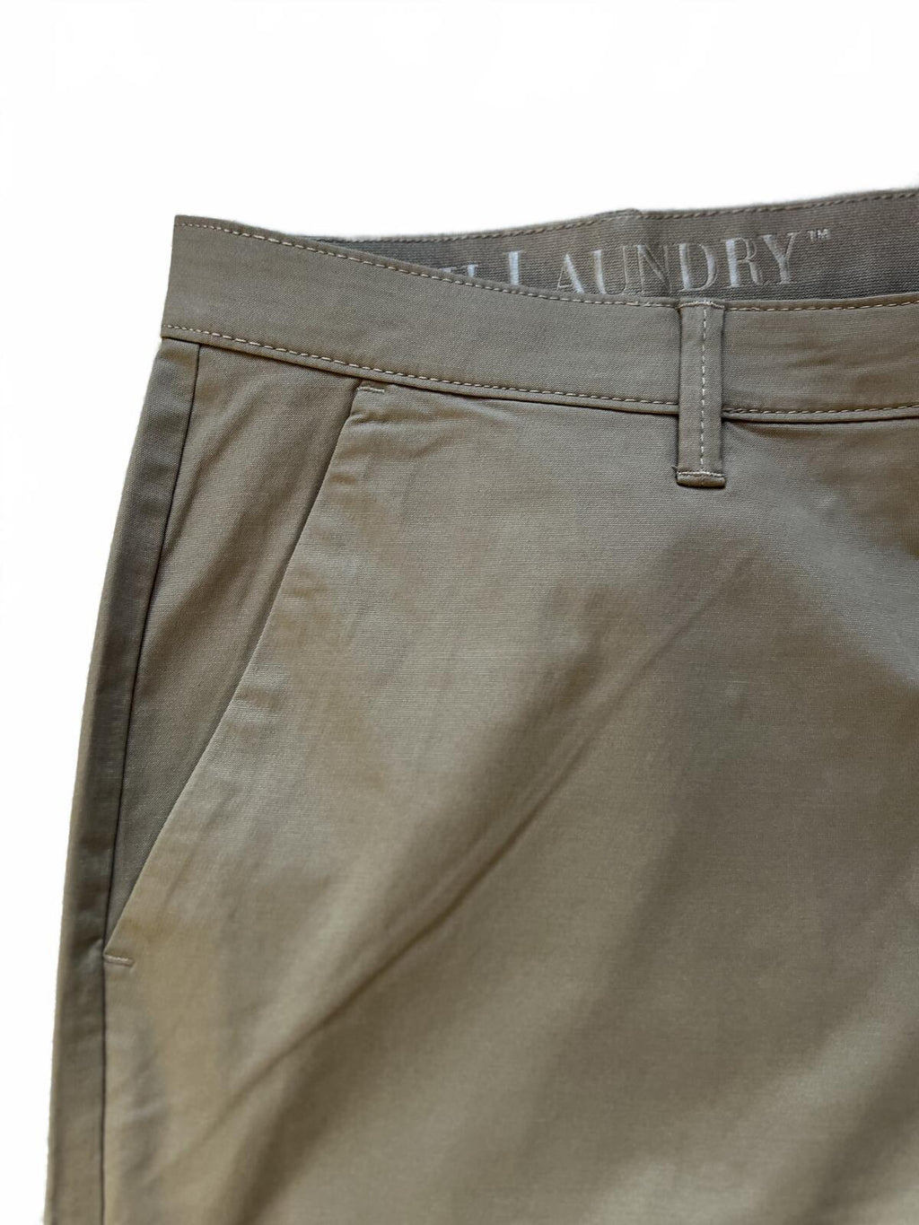 English Laundry mushroom flat front chinos, size 40” x 32”