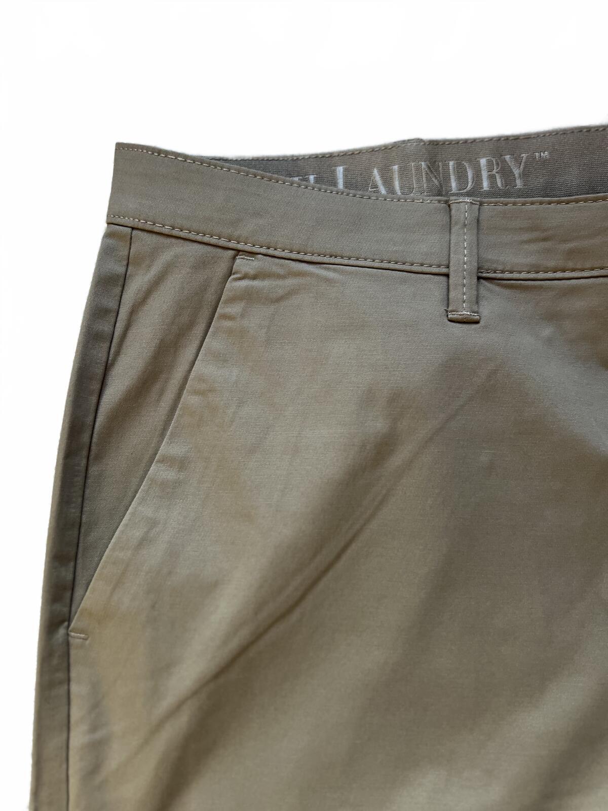English Laundry mushroom flat front chinos, size 40” x 32”