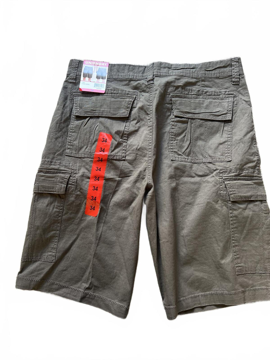 Unionbay grey cargo shorts, size 34” waist
