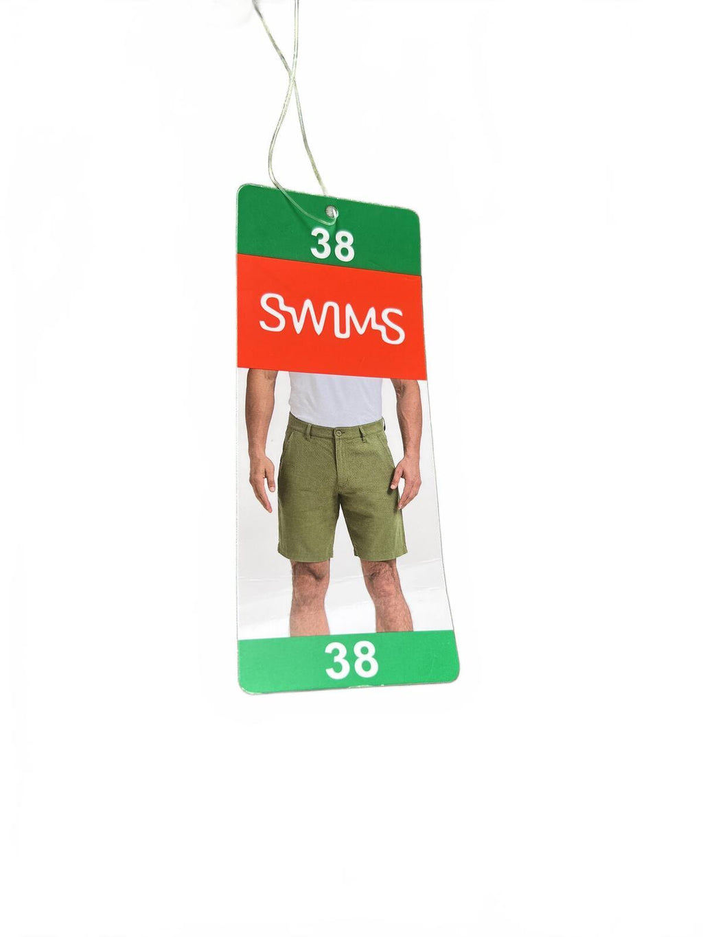Swims green linen blend shorts, size 38” waist