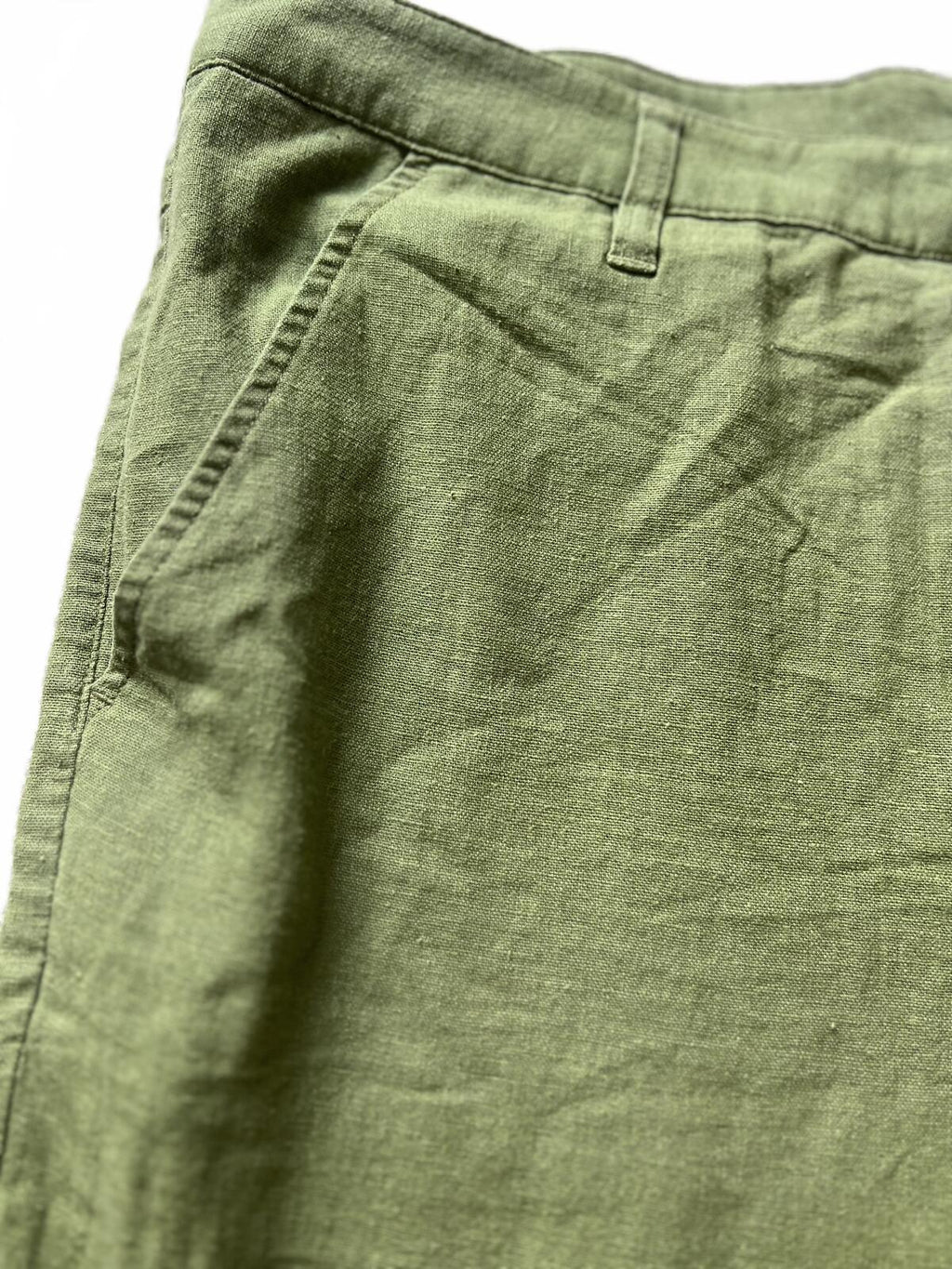 Swims green linen blend shorts, size 38” waist