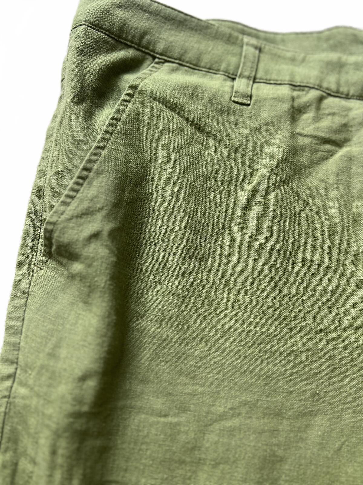 Swims green linen blend shorts, size 38” waist