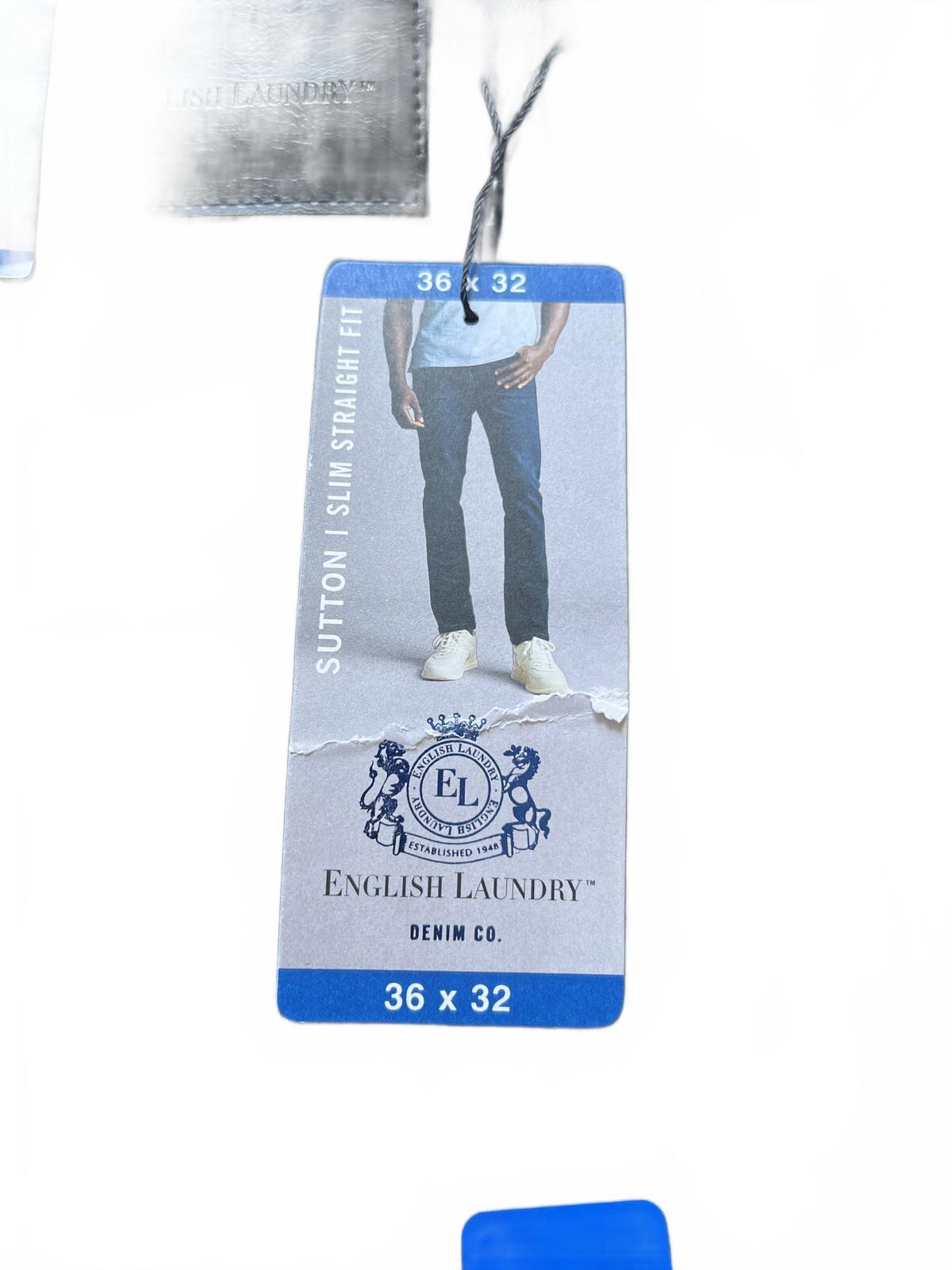 English Laundry ink blue jeans, size 36” x 32”