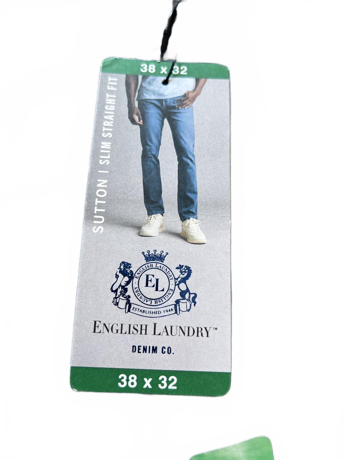 English Laundry light blue jeans, size 38” x 32”