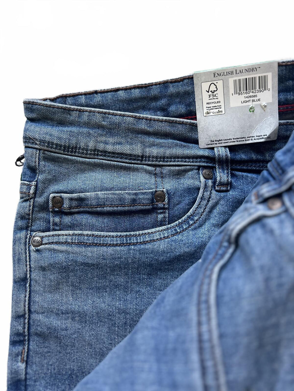 English Laundry light blue jeans, size 38” x 32”