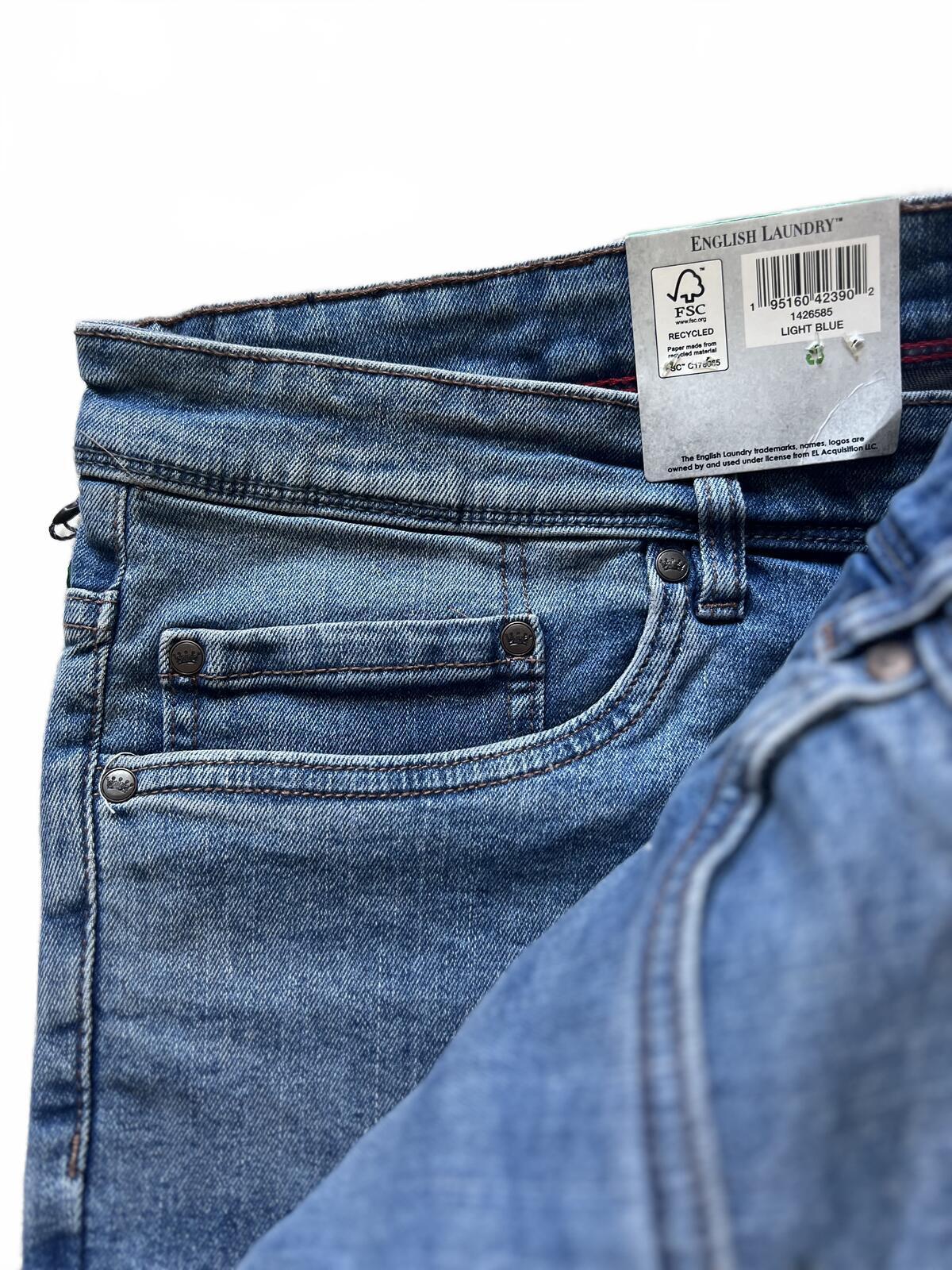 English Laundry light blue jeans, size 38” x 32”