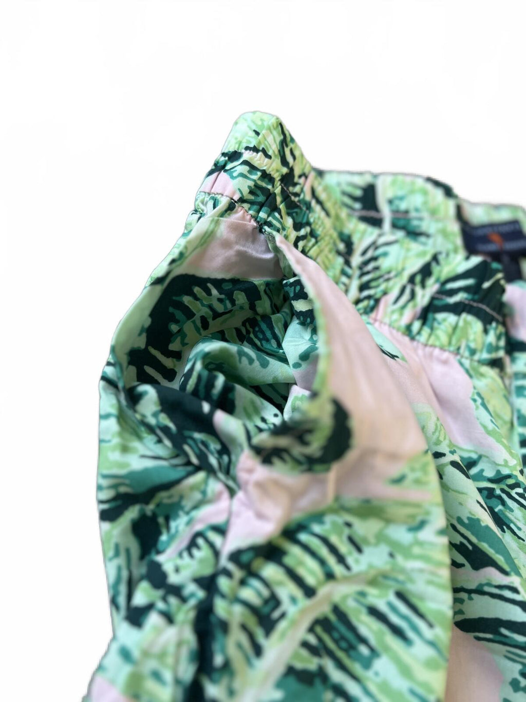 Margaritaville wide leg green & pink trousers, size small