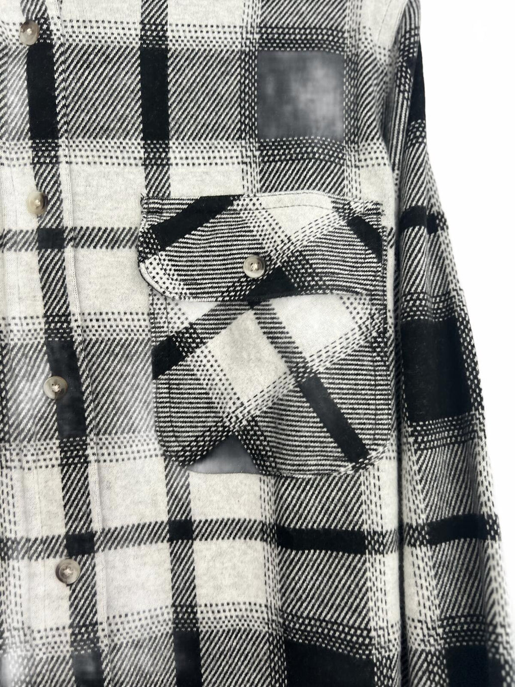 Ladies soft feel black check shirt, size medium