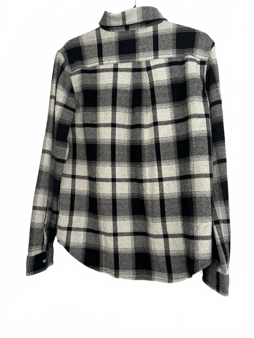 Ladies soft feel black check shirt, size medium