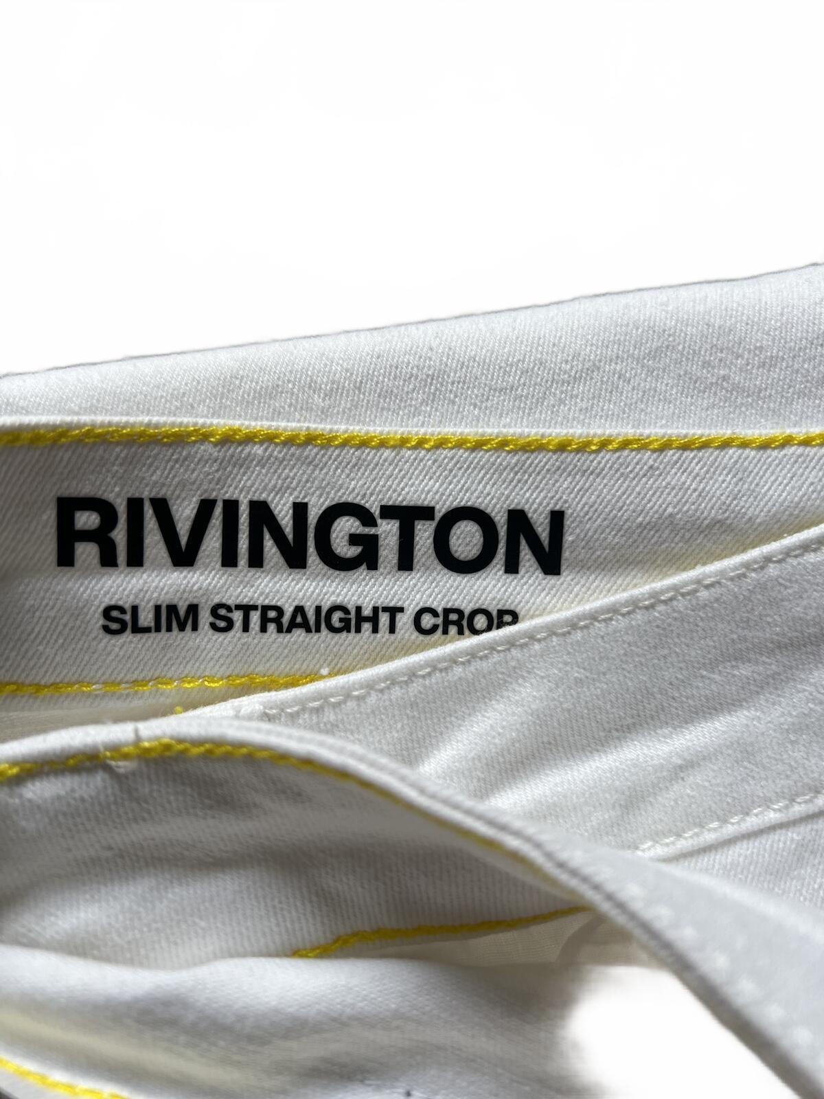 DKNY white cropped jeans, size 14