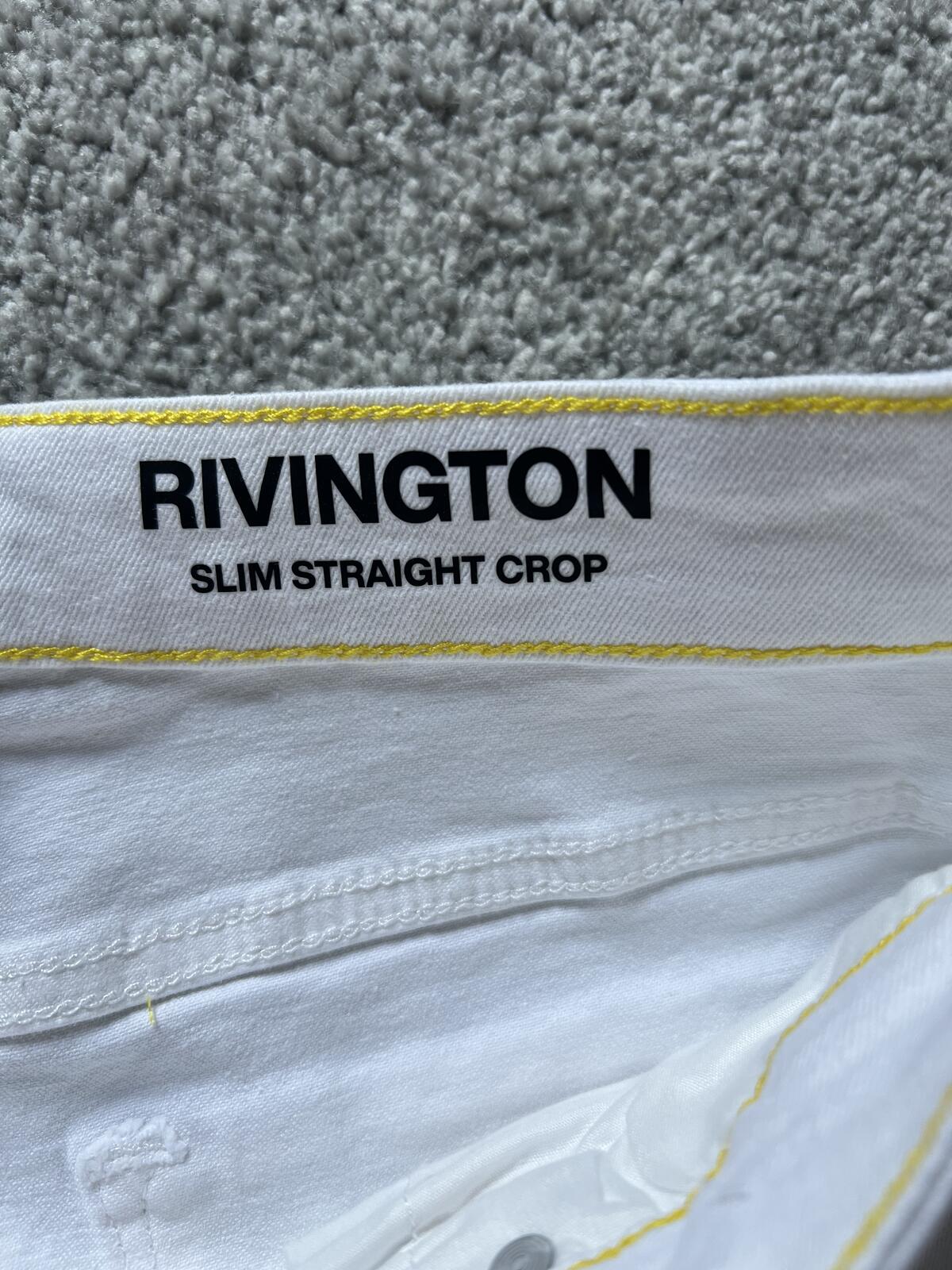 DKNY white cropped jeans, size 12