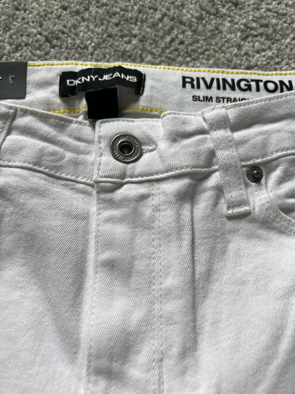 DKNY white cropped jeans, size 12
