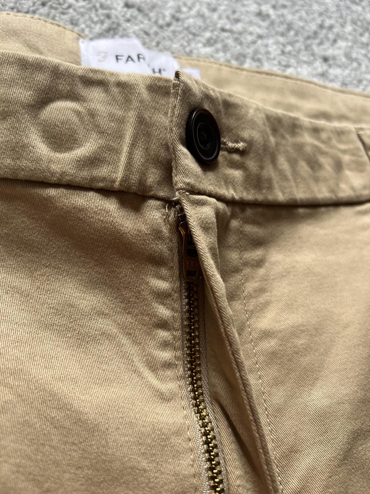 Farah men’s tan chino shorts, size 40” waist