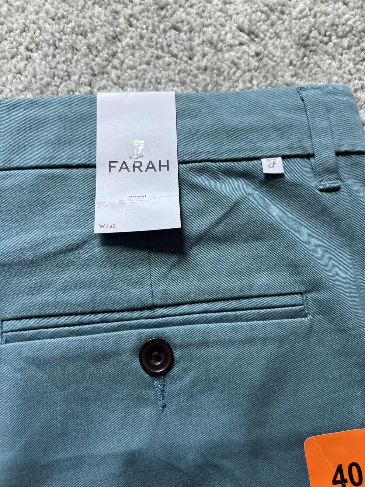 Farah men’s blue chino shorts, size 40” waist