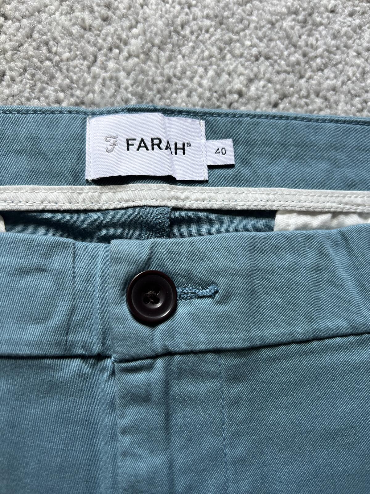 Farah men’s blue chino shorts, size 40” waist