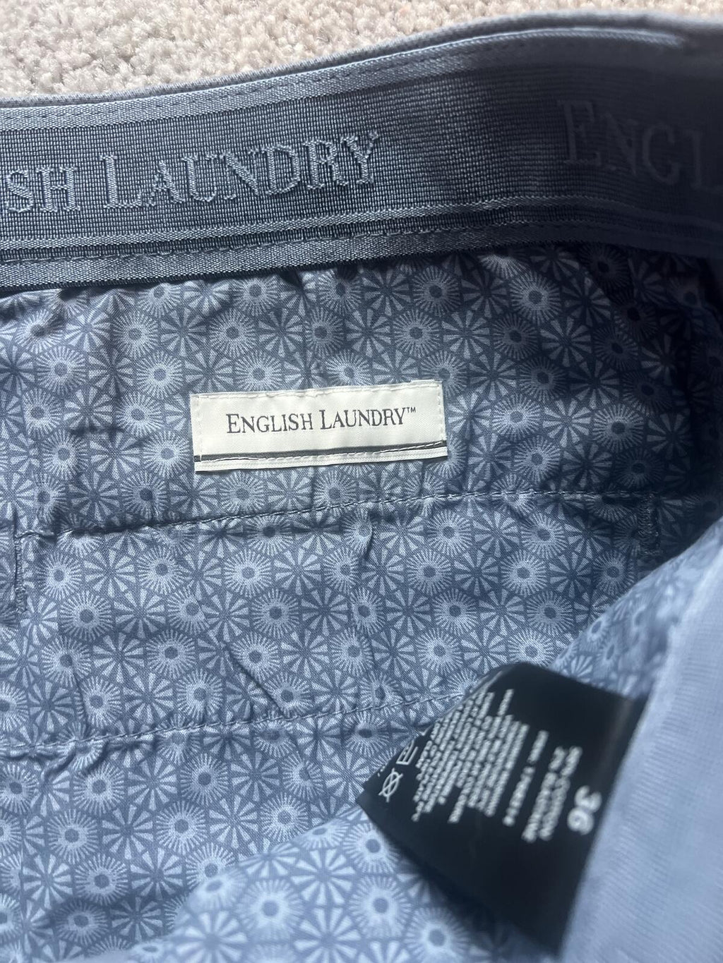 English Laundry blue chino shorts, size 36” waist