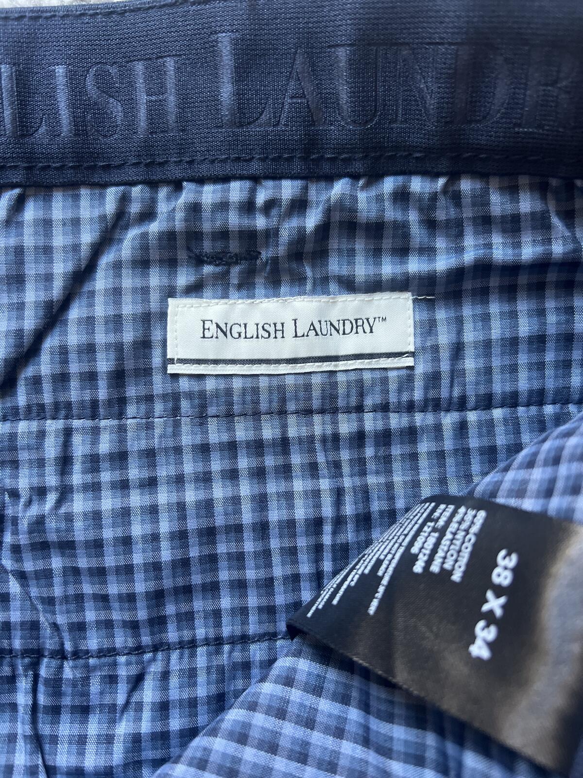 English Laundry navy chinos, size 38” x 34”