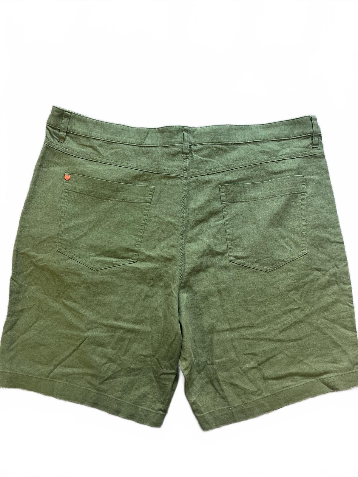 Swims green linen blend shorts, size 40” waist