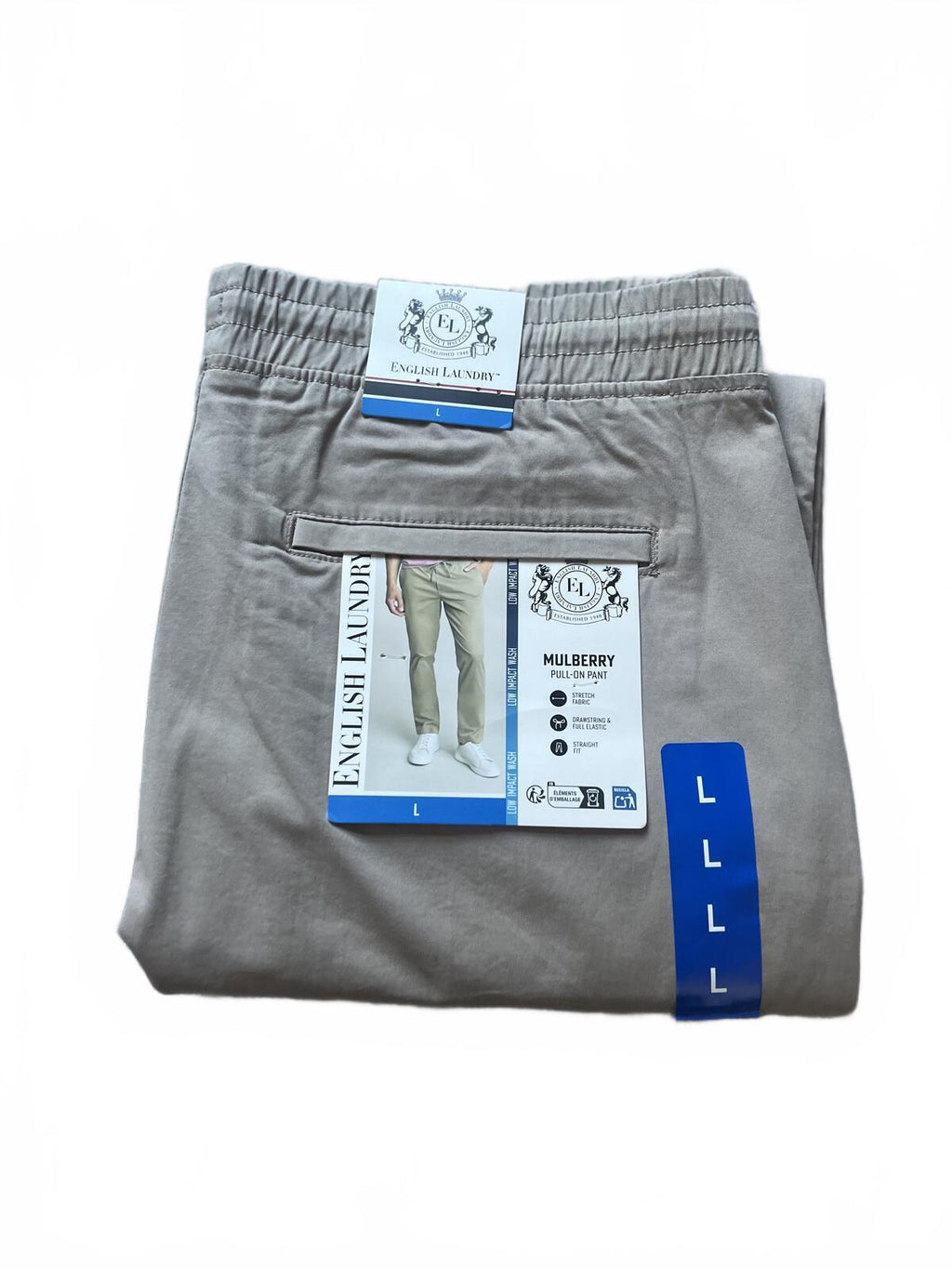 English Laundry vintage khaki elasticated waist chinos, size large
