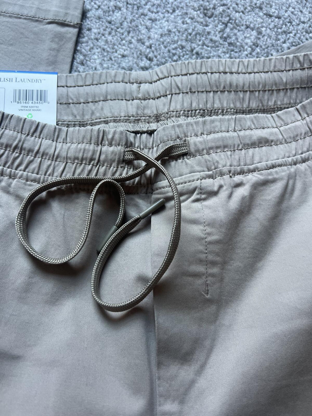 English Laundry vintage khaki elasticated waist chinos, size large