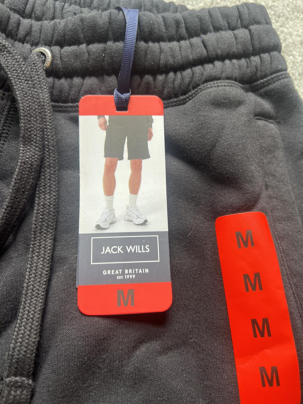 Jack Wills black Balmore shorts, size medium