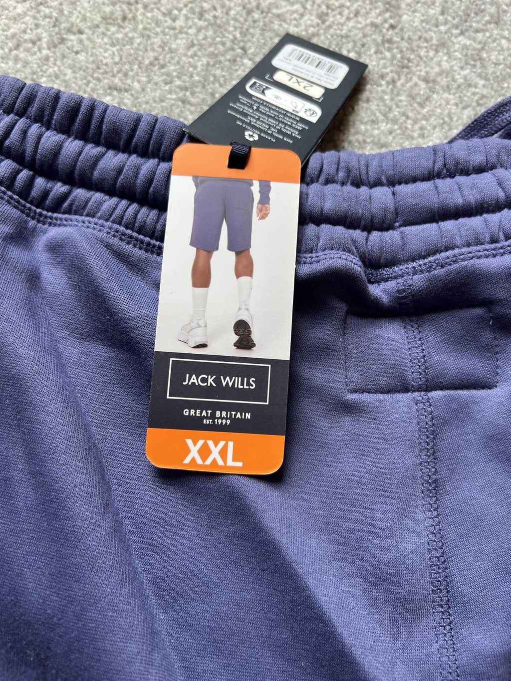 Jack Wills blue elasticated waist shorts, size XXL