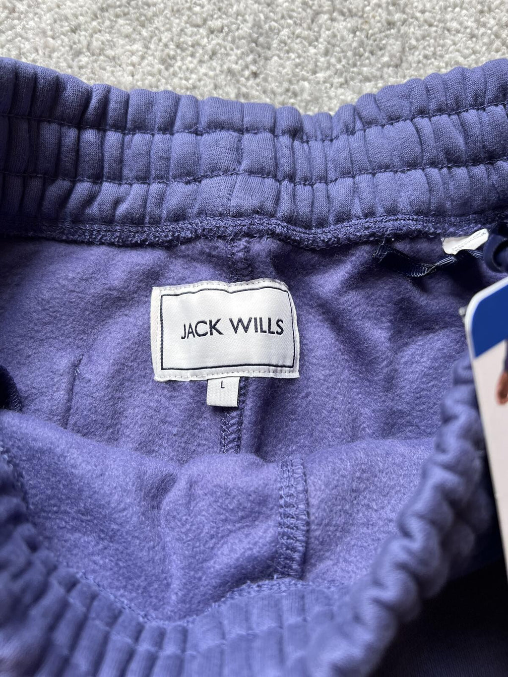 Jack Wills blue elasticated waist shorts, size large