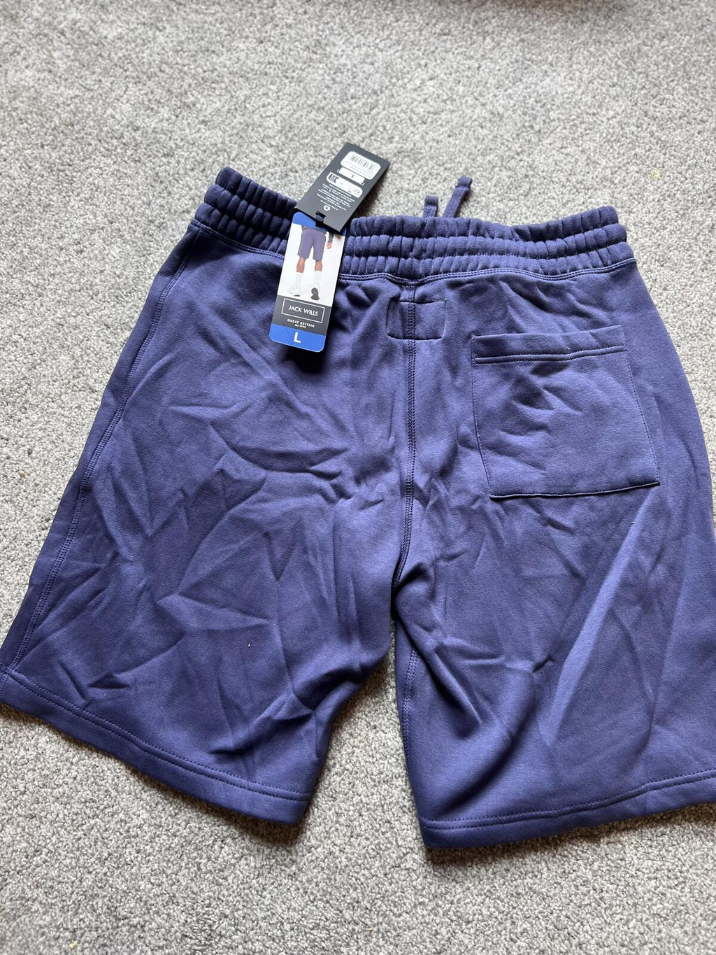 Jack Wills blue elasticated waist shorts, size large