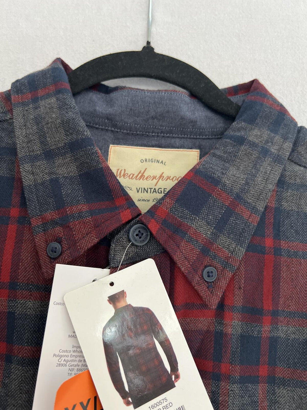 Weatherproof Vintage Red check shirt, size XXL