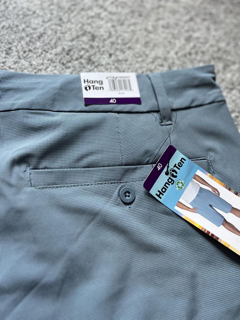 Hang Ten blue chino shorts, size 40” waist