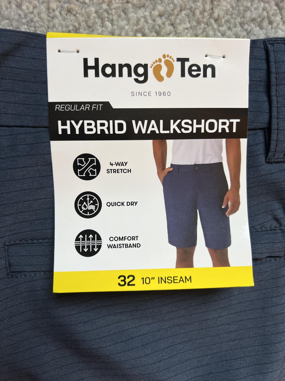 Hang Ten navy chino shorts, size 32” waist